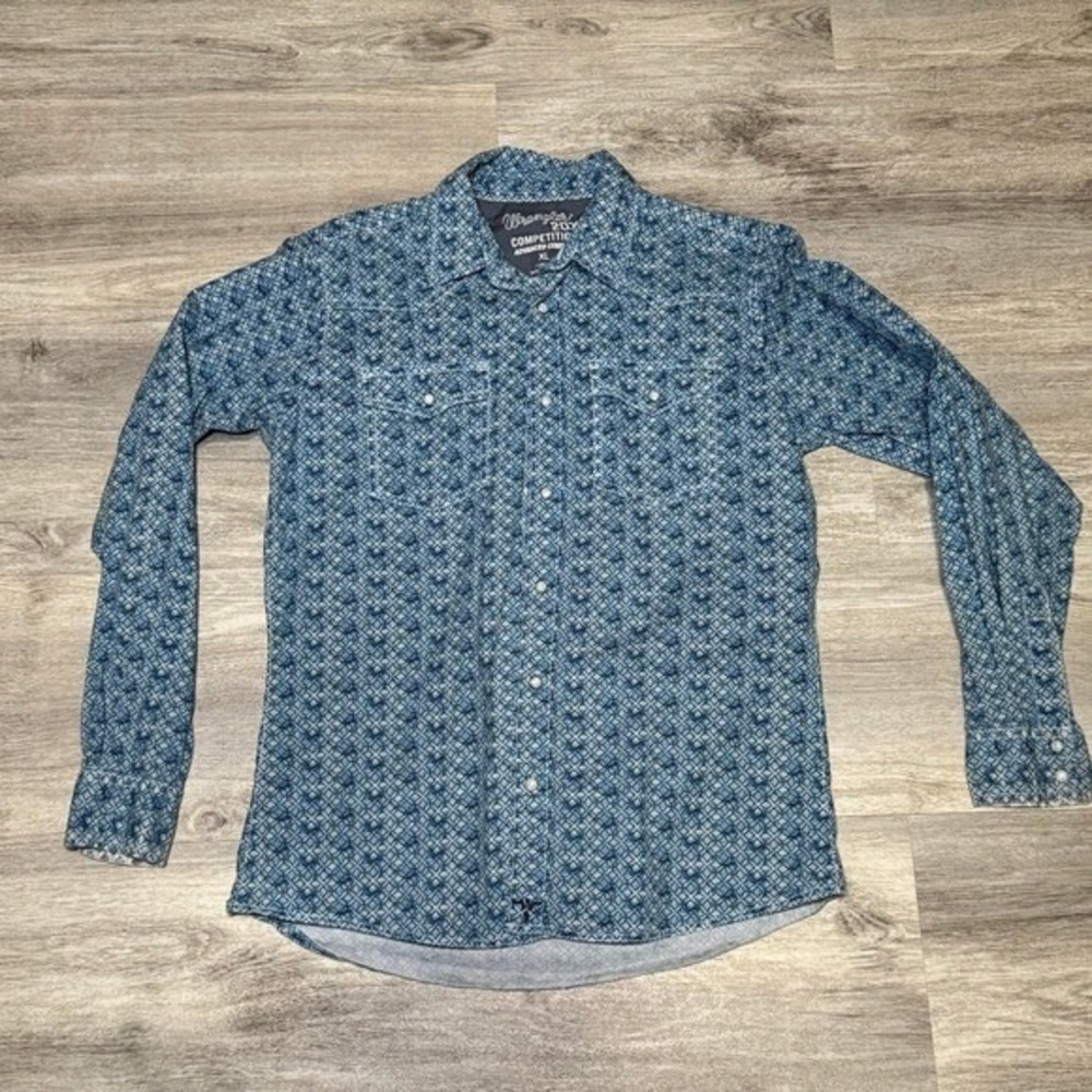 Wrangler competition comfort wear western youth XL LONG SLEEVE snap button